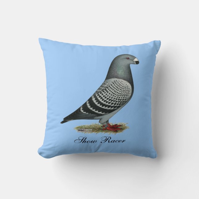 Show Racer Light Check Throw Pillow (Front)