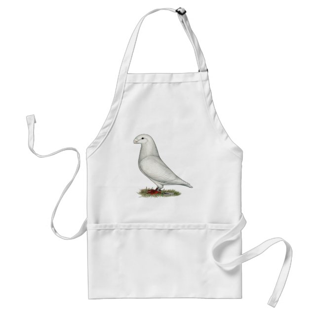 Show Racer White Adult Apron (Front)