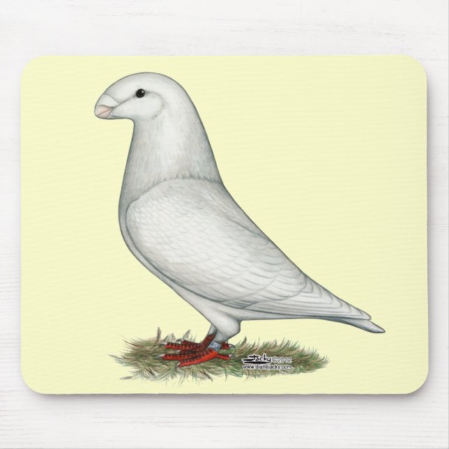 Show Racer White Mouse Pad (Front)