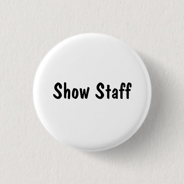 Show Staff Pinback Button (Front)
