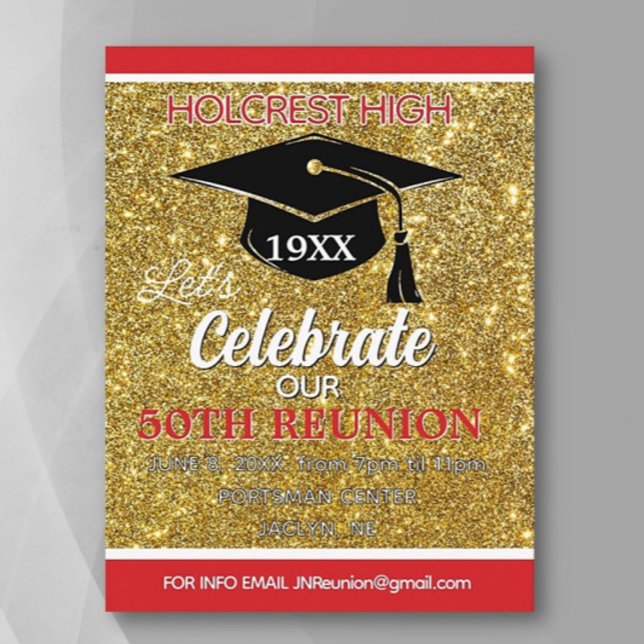 Show stopper Class Reunion invitation post card (Creator Uploaded)