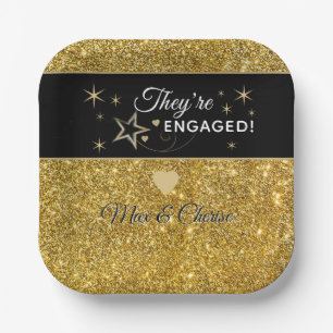 Show-stopper! Custom Engagement Party Paper Plates