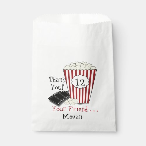 Show Time Popcorn Theme Favor Bag