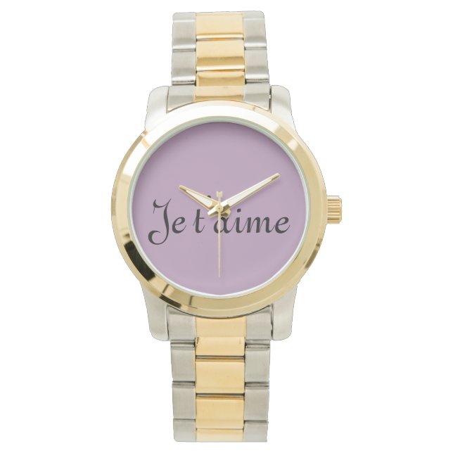SHOW TWO TONS OF MONEY GOLD I LOVE YOU WATCH (Front)