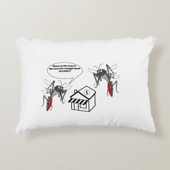 Show us to the nearest campsite please. accent pillow (Front)