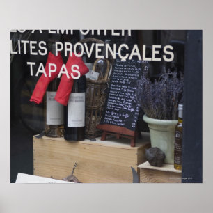 Show Window and Wine Poster