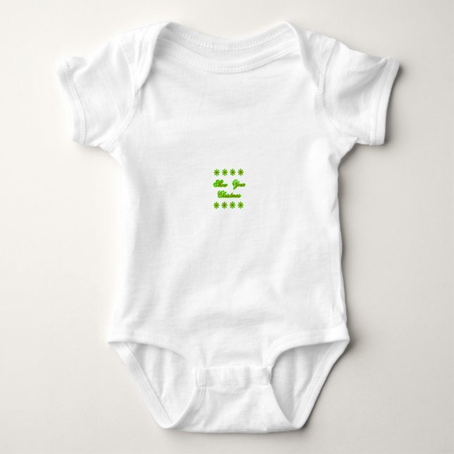 Show Your Christmas jGibney The MUSEUM Zazzle Gift Baby Bodysuit (Front)