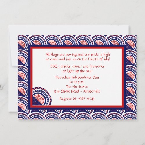 Show Your Colors Patriotic Invitation