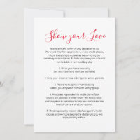 Show your love social distance guidelines wedding announcement