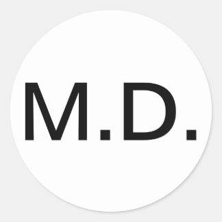 Show your medical degree with pride classic round sticker