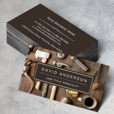 Show Your Skills Tool-themed Carpenter Woodworker Business Card at Zazzle