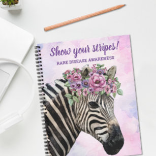Show Your Stripes Rare Disease Awareness Zebra Notebook