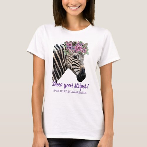 Show Your Stripes Rare Disease Awareness Zebra T_Shirt