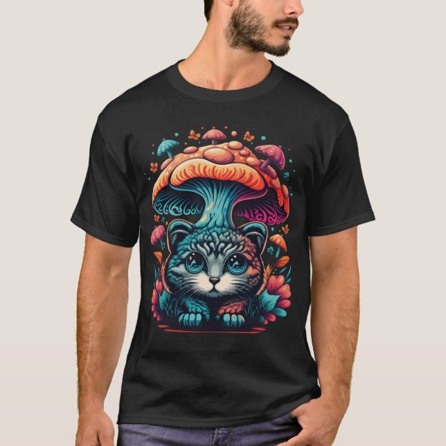 Show Your Style with Cats and Mushrooms boy T-Shirt (Front)