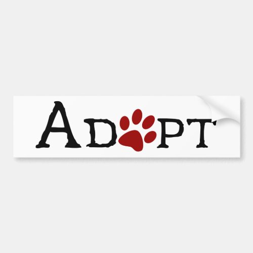 Show Your Support For Cat Adoption Bumper Sticker