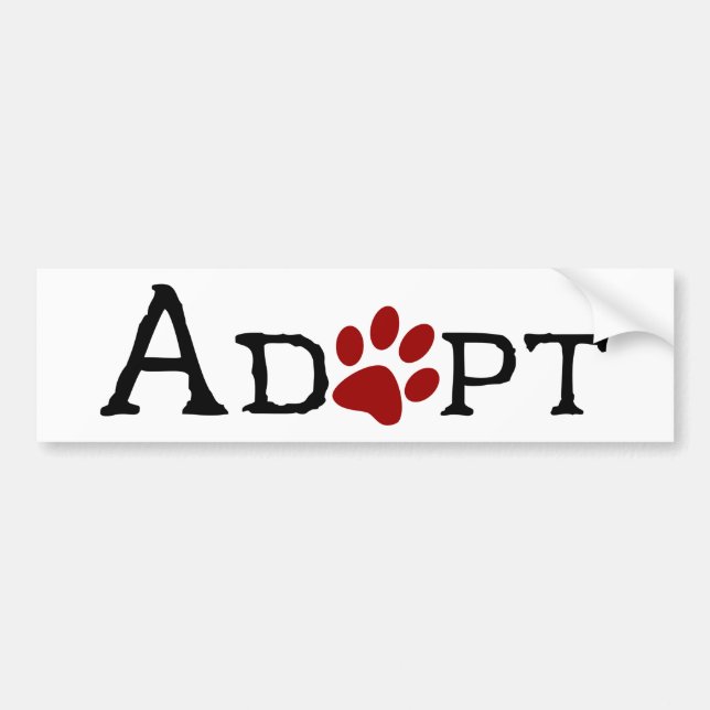 Show Your Support For Cat Adoption Bumper Sticker (Front)