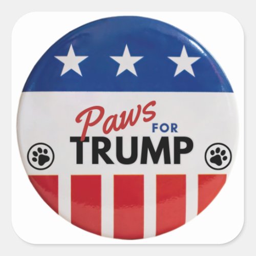 Show Your Support with a Paws For Trump Sticker