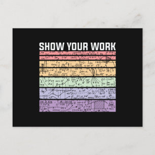 Show Your Work, Math Teacher Postcard
