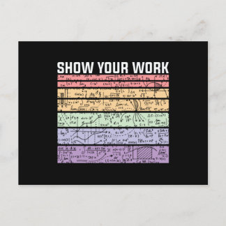 Show Your Work, Math Teacher Postcard