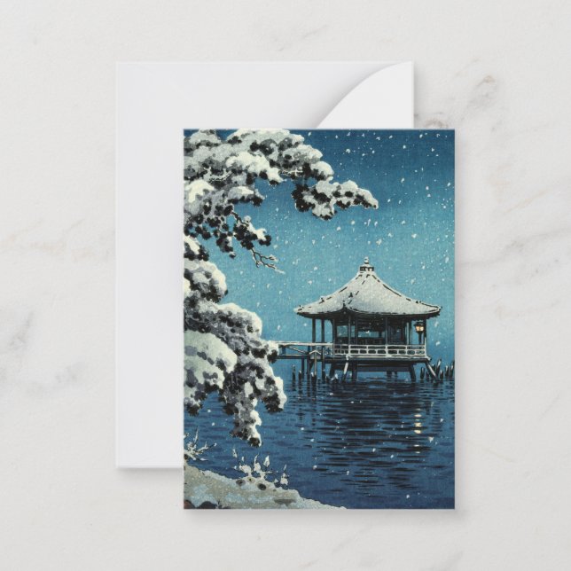 Showa Era, Winter by Tsuchiya Koitsu Note Card (Front)