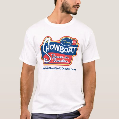 Showboat Drive in Logo for Light Apparel T_Shirt