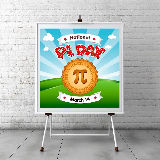 Showcase a Big Pi Day  Poster (It's Pi Day, Eat Pie! Celebrate math. It's also Einstein's Birthday! )