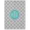 Showcase Your Photo Gray Quatrefoil Mint Monogram