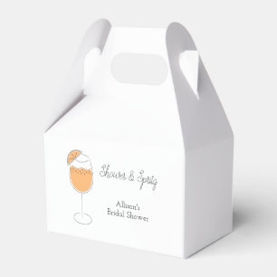 Shower and Spritz Bubbly Cocktail Bridal Shower Favor Boxes