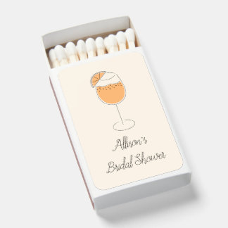 Shower and Spritz Bubbly Cocktail Bridal Shower Matchboxes