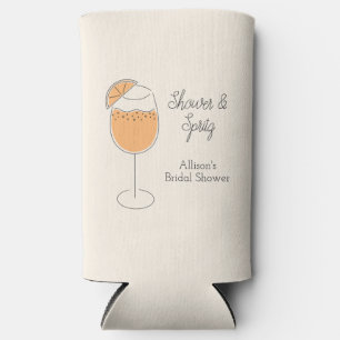 Shower and Spritz Bubbly Cocktail Bridal Shower Seltzer Can Cooler