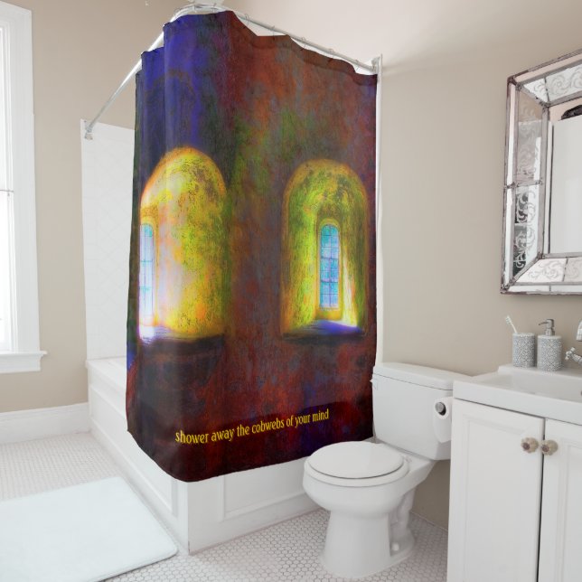 Shower away the cobwebs of your mind - luxury curtain (In Situ)