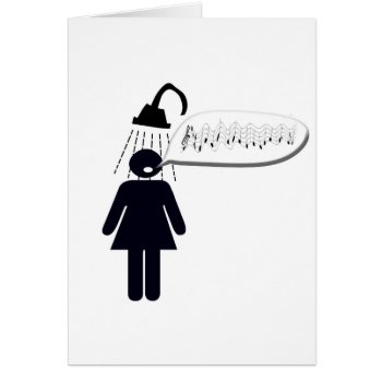 Shower / Bathroom Sign. Woman Singing Ode To Joy U by Funkyworm at Zazzle