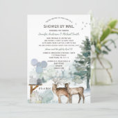 Shower by Mail Forest Boy Country Deer Baby Shower Invitation (Standing Front)
