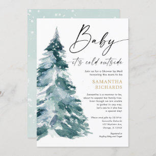 Shower by Mail gender neutral winter baby shower Invitation