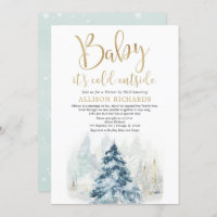 Shower by mail gender neutral winter baby shower invitation