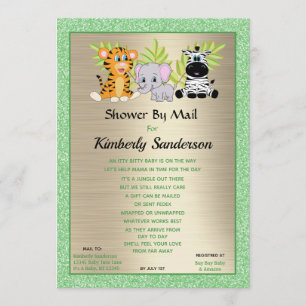 Shower by Mail Jungle Safari Gender Neutral Invitation