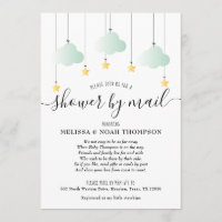 Shower By Mail Long Distance Neutral Green Baby Invitation