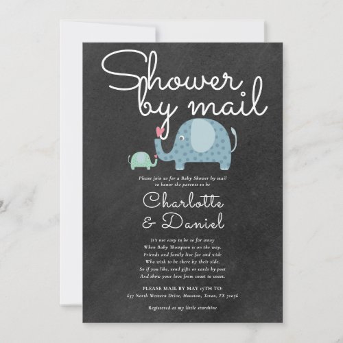 Shower By Mail Long Distance Sprinkle Invitation