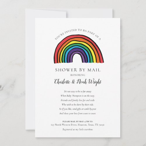 Shower By Mail Long Distance Sprinkle Invitation