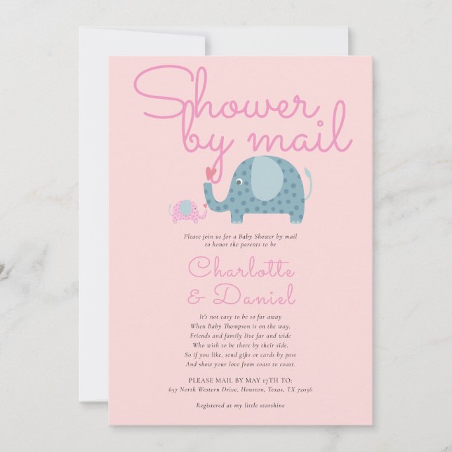 Shower By Mail Long Distance Sprinkle Invitation (Front)