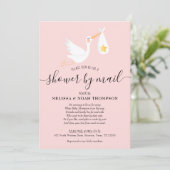 Shower By Mail Long Distance Sprinkle Pink Invitation (Standing Front)