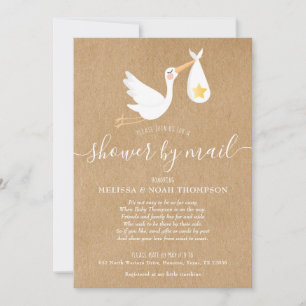 Shower By Mail Long Distance Sprinkle Rustic Invitation