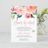 Shower by Mail Whimsical Watercolor Garden Floral Invitation (Standing Front)
