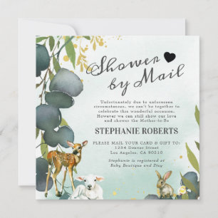 Shower By Mail   Woodland Animals Baby Shower Invitation
