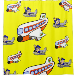Shower Curtain Airplane