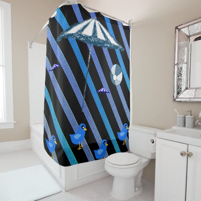 Shower curtain Birds (In Situ)