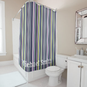 Shower Curtain Brown Stripe