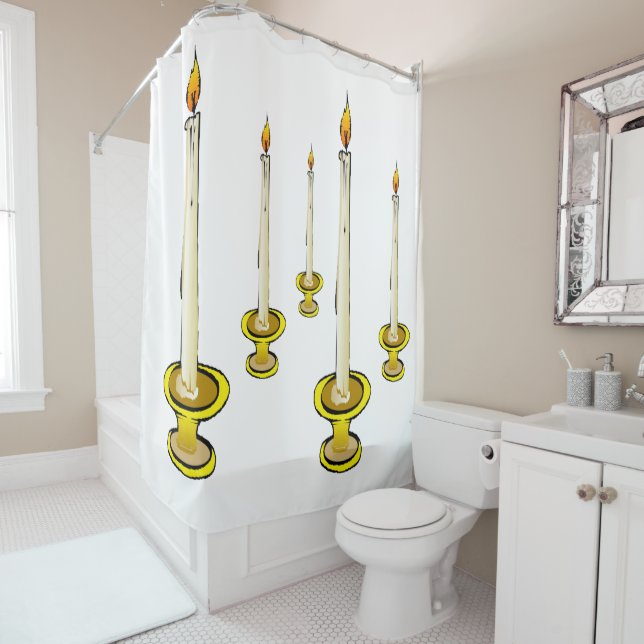Shower Curtain Candles (In Situ)