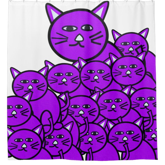 Shower Curtain Cats (Front)