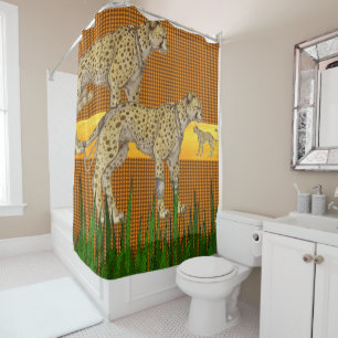 Shower Curtain Cheetah